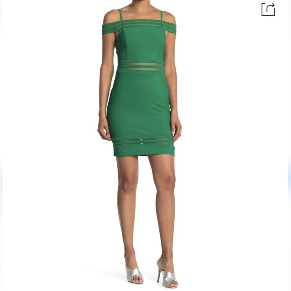 Guess Off the Shoulder Cocktail Dress